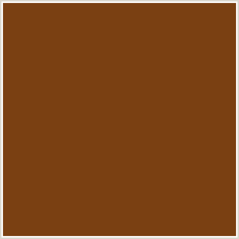 7A4012 Hex Color Image (COPPER CANYON, ORANGE RED)