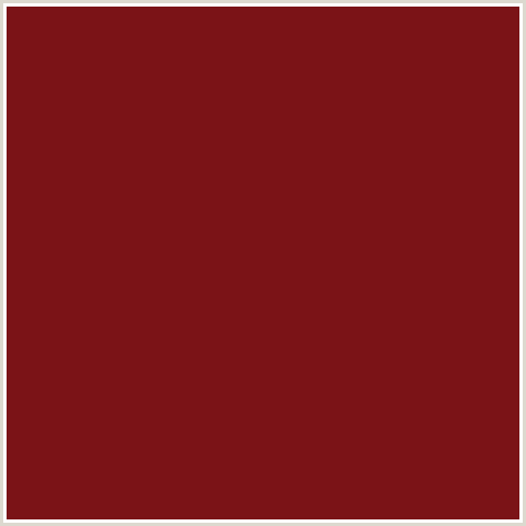 7B1317 Hex Color Image (FALU RED, RED)