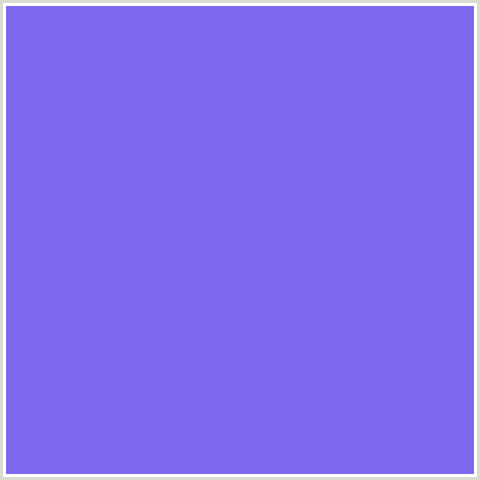7B68EE Hex Color Image (BLUE, CORNFLOWER BLUE)