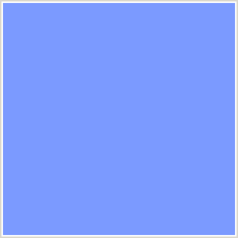 7B9AFF Hex Color Image (BLUE, MALIBU)