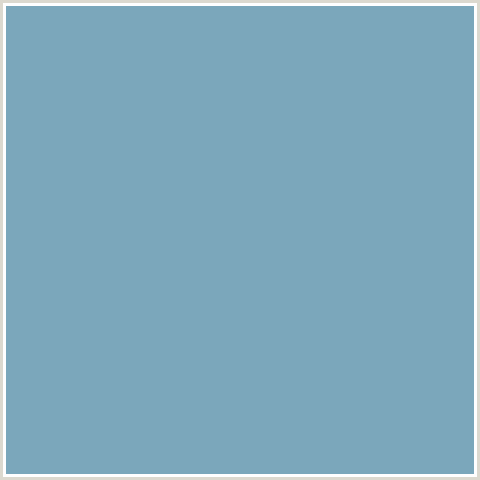 7BA7BB Hex Color Image (LIGHT BLUE, NEPTUNE)