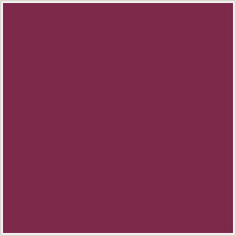 7C294A Hex Color Image (RED, TAWNY PORT)