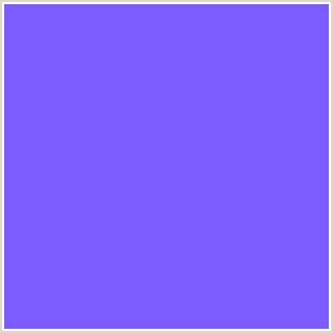 7C5CFF Hex Color Image (BLUE VIOLET, CORNFLOWER BLUE)
