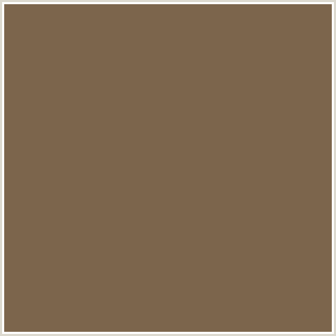 7C654C Hex Color Image (BROWN, ORANGE, ROMAN COFFEE)