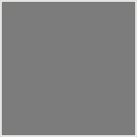 7C7C7C Hex Color Image (BOULDER, GRAY, GREY)