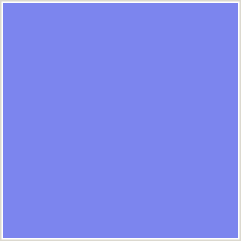 7C85EE Hex Color Image (BLUE, PORTAGE)