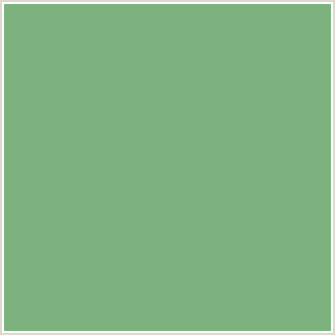 7CB17D Hex Color Image (BAY LEAF, GREEN)