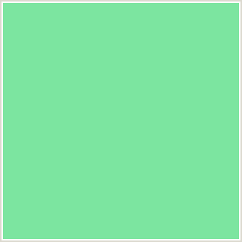 7CE5A0 Hex Color Image (GREEN BLUE, PASTEL GREEN)