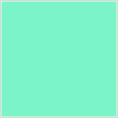 7CF4C9 Hex Color Image (AQUAMARINE, GREEN BLUE)