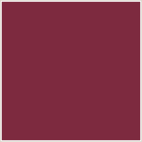 7D2A3F Hex Color Image (RED, TAWNY PORT)