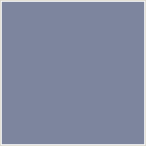 7D859E Hex Color Image (BLUE, WATERLOO )
