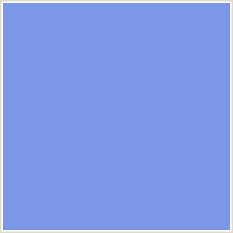 7D97E8 Hex Color Image (BLUE, PORTAGE)