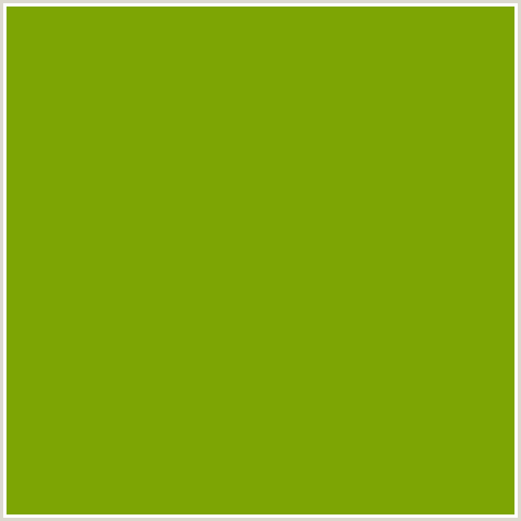 7DA504 Hex Color Image (GREEN YELLOW, LIMEADE)