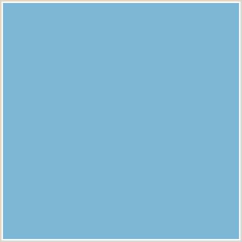 7DB6D5 Hex Color Image (BLUE, HALF BAKED)