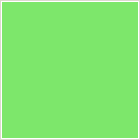 7DE76B Hex Color Image (GREEN, PASTEL GREEN)