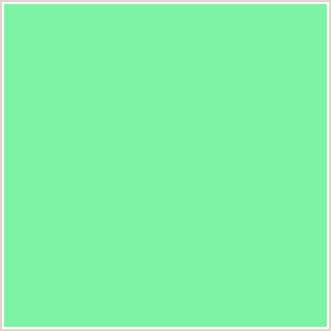 7DF2A4 Hex Color Image (GREEN BLUE, MINT GREEN)