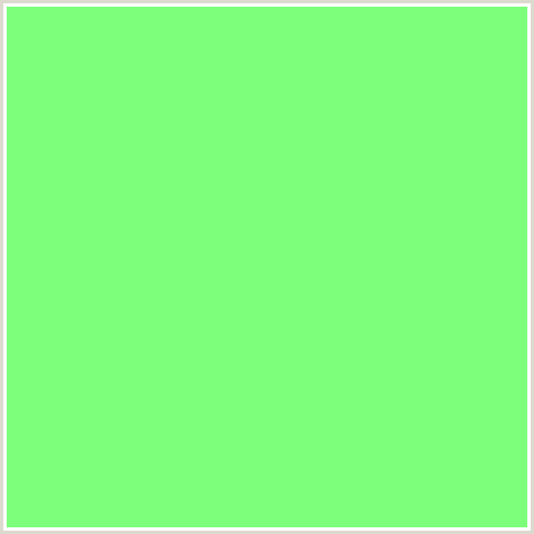 7EFF7C Hex Color Image (GREEN)