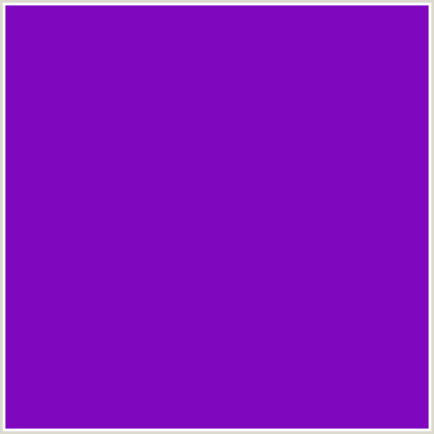 7F08BF Hex Color Image (PURPLE, VIOLET BLUE)