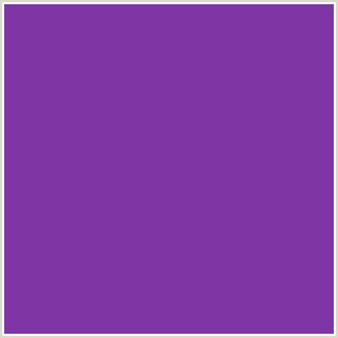 7F36A4 Hex Color Image (PURPLE, VIOLET, VIVID VIOLET)