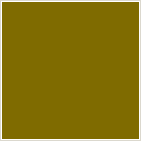 7F6B00 Hex Color Image (OLIVE, YELLOW)