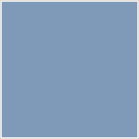 7F9AB8 Hex Color Image (BLUE, WILD BLUE YONDER)