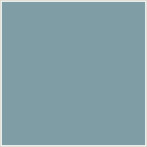 7F9DA4 Hex Color Image (GUMBO, LIGHT BLUE)