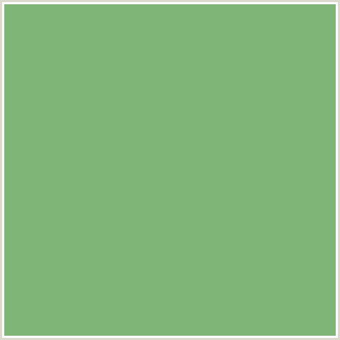 7FB576 Hex Color Image (GREEN, OLIVINE)