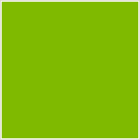 7FBA00 Hex Color Image (GREEN YELLOW, LIMEADE)