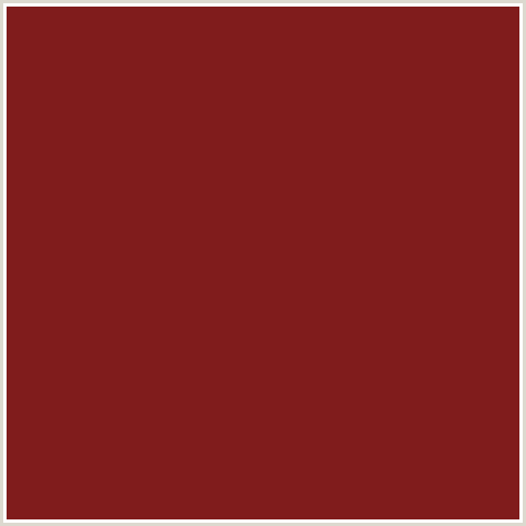 801C1C Hex Color Image (FALU RED, RED)