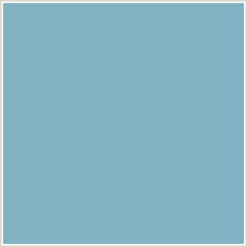 80B2C4 Hex Color Image (GLACIER, LIGHT BLUE)