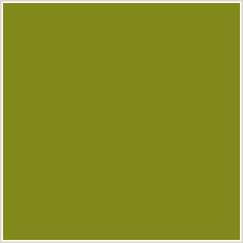 81881C Hex Color Image (OLIVE, TRENDY GREEN, YELLOW GREEN)