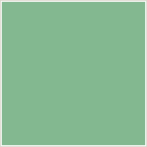 83B890 Hex Color Image (BAY LEAF, GREEN)