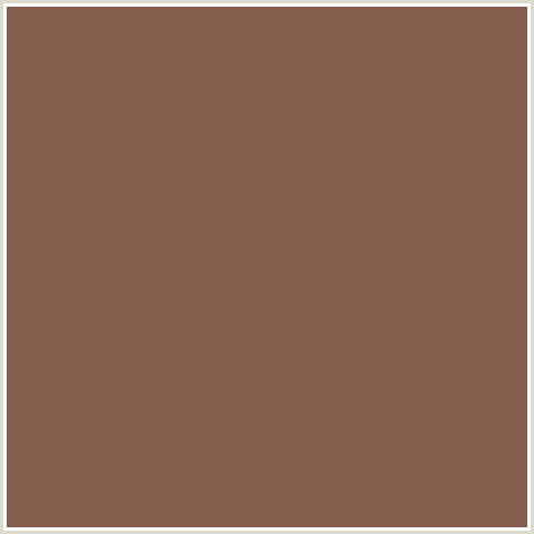 845F4D Hex Color Image (ORANGE RED, ROMAN COFFEE)