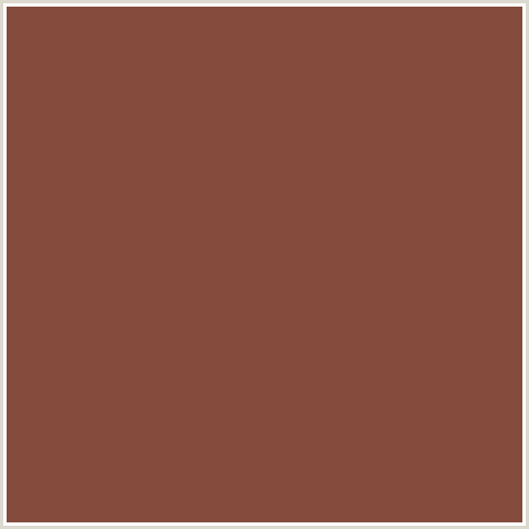 854B3C Hex Color Image (IRONSTONE, RED ORANGE)