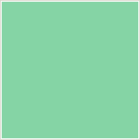 85D4A5 Hex Color Image (GREEN BLUE, VISTA BLUE)