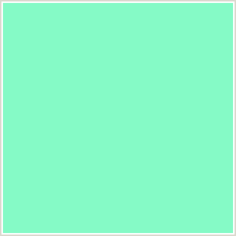 85FAC6 Hex Color Image (AQUAMARINE, GREEN BLUE)