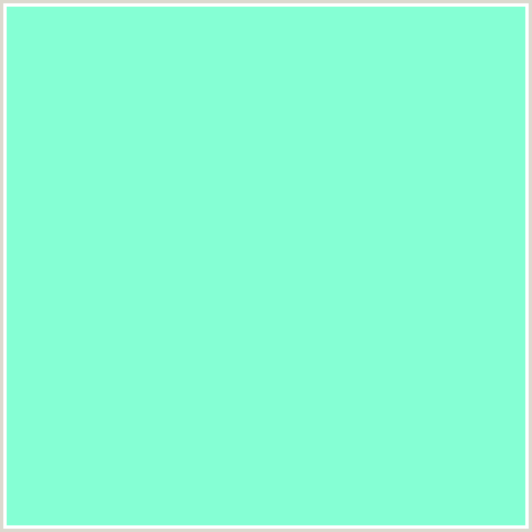 85FFD4 Hex Color Image (AQUAMARINE, GREEN BLUE)