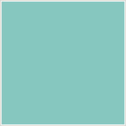 86C7C0 Hex Color Image (BLUE GREEN, HALF BAKED)