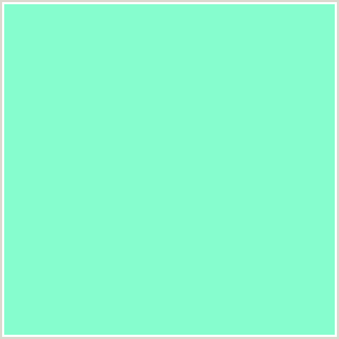 86FDCE Hex Color Image (AQUAMARINE, GREEN BLUE)