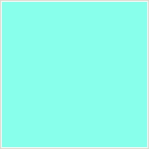 87FFEA Hex Color Image (AQUAMARINE, BLUE GREEN)