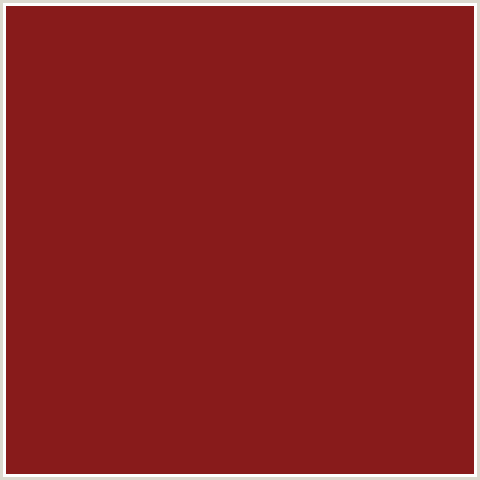 881B1B Hex Color Image (FALU RED, RED)