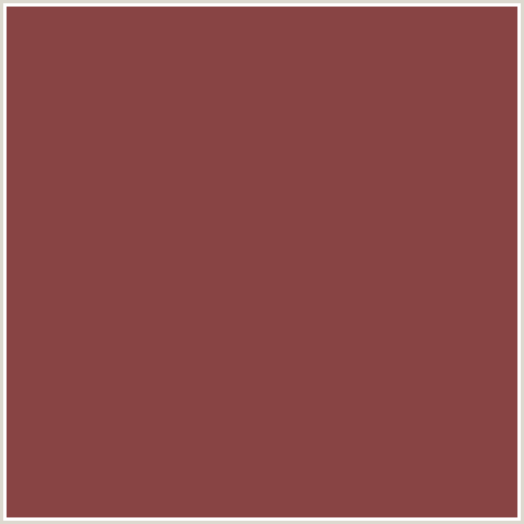 884444 Hex Color Image (COPPER RUST, CRIMSON, MAROON, RED)