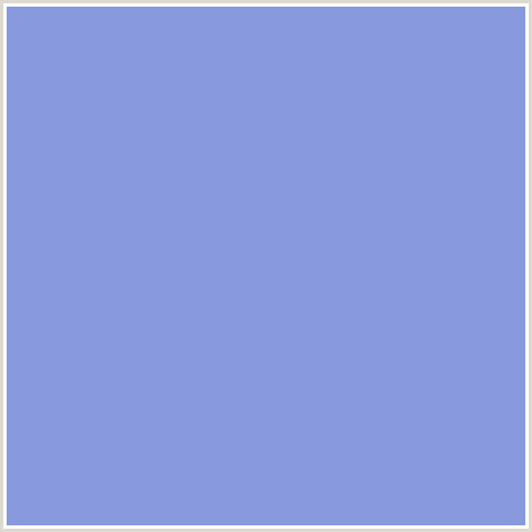 8899DD Hex Color Image (BLUE, CHETWODE BLUE)