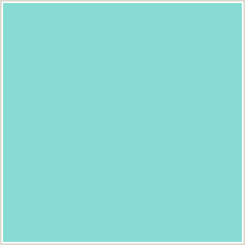 88DBD3 Hex Color Image (BERMUDA, BLUE GREEN)