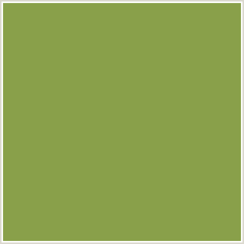 89A04A Hex Color Image (CHELSEA CUCUMBER, GREEN YELLOW)