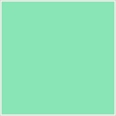 89E4B6 Hex Color Image (ALGAE GREEN, GREEN BLUE)