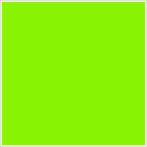 89F505 Hex Color Image (CHARTREUSE, GREEN YELLOW, LIME, LIME GREEN)