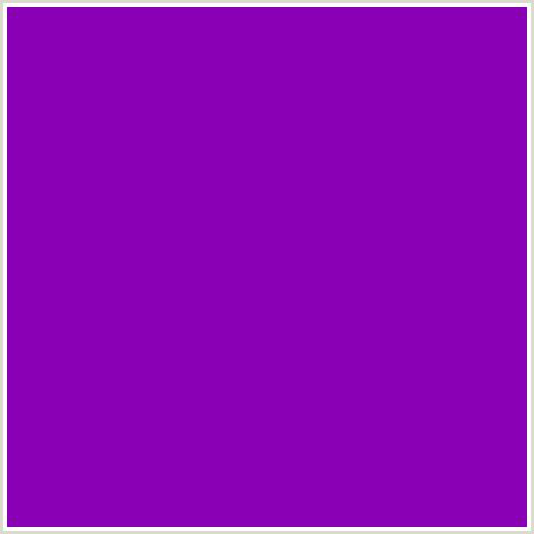 8A00B4 Hex Color Image (PURPLE, VIOLET)