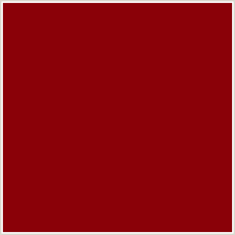 8A0108 Hex Color Image (RED, RED DEVIL)