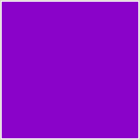 8A03C9 Hex Color Image (ELECTRIC VIOLET, PURPLE, VIOLET)